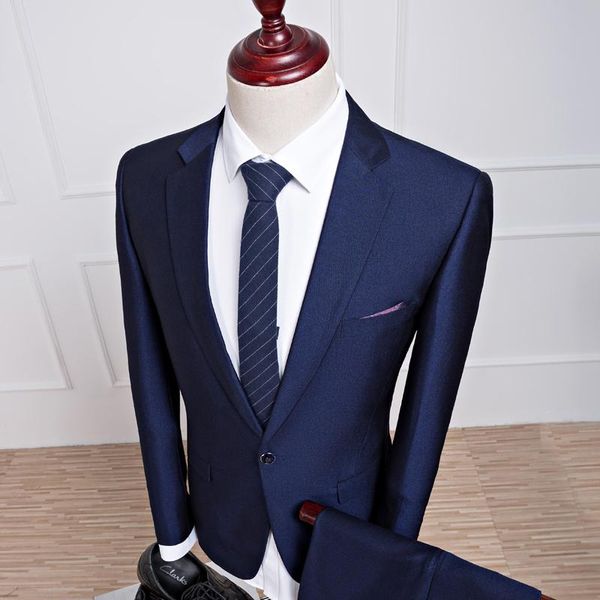 men's suits & blazers 2021 spring blue business formal suit slim fit classic male luxury men single button 2 pieces (jacket+pants), White;black
men's suits & blazers 2021 spring blue business formal suit slim fit classic male luxury men single button 2 pieces (jacket+pants), White;black