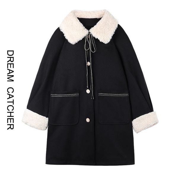 medium and long lamb wool coat women's autumn winter 2021 new plush thickened plush korean loose, Black
medium and long lamb wool coat women's autumn winter 2021 new plush thickened plush korean loose, Black