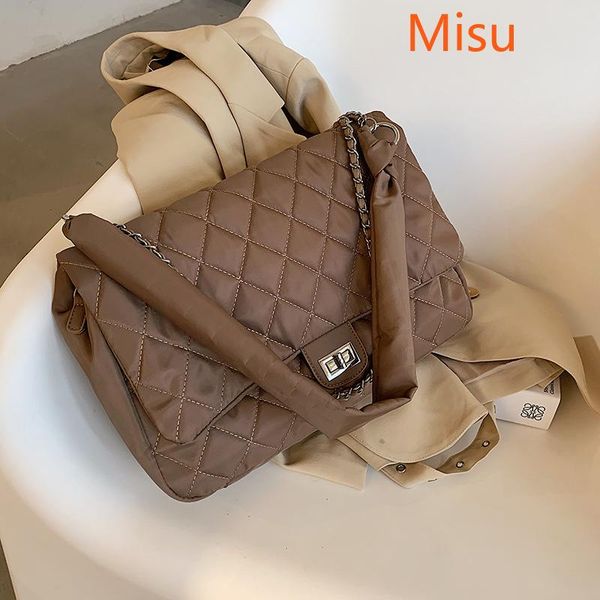 rhombic chain bag 2021 new korean leisure simple single shoulder messenger bag large capacity tote
rhombic chain bag 2021 new korean leisure simple single shoulder messenger bag large capacity tote