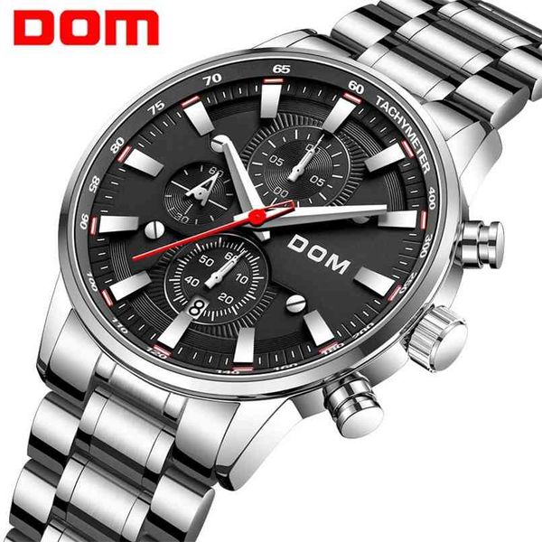 dom men pilot watches luxury stainless steel waterproof chronograph fashion sport date quartz for relogio masculino 210617, Slivery;brown
dom men pilot watches luxury stainless steel waterproof chronograph fashion sport date quartz for relogio masculino 210617, Slivery;brown