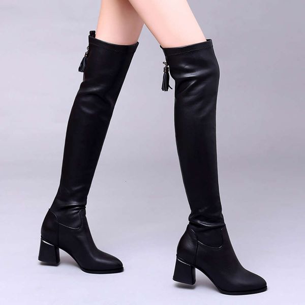 women's knee children's thick autumn winter 2020 new long elastic high heel net red thin boots, White;red
women's knee children's thick autumn winter 2020 new long elastic high heel net red thin boots, White;red