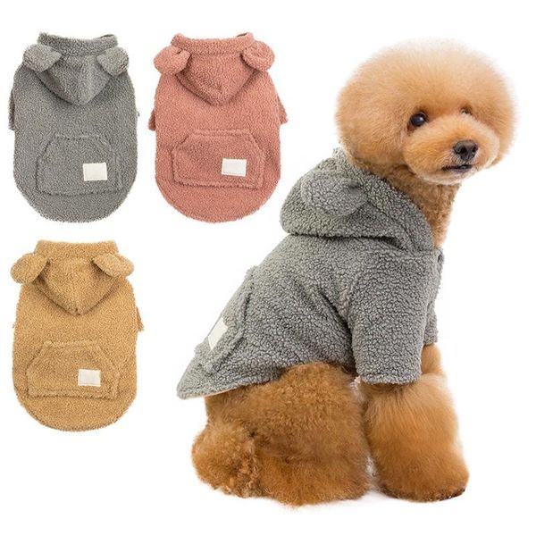 dog apparel pet autumn and winter warm velvet costume cute bear fleece clothes for small medium dogs 2021
dog apparel pet autumn and winter warm velvet costume cute bear fleece clothes for small medium dogs 2021