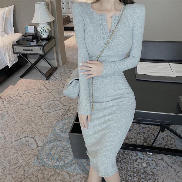 casual dresses europe autumn street fashion high waist dress midi long sleeves bodycon hip black 1tyy, Black;gray
casual dresses europe autumn street fashion high waist dress midi long sleeves bodycon hip black 1tyy, Black;gray