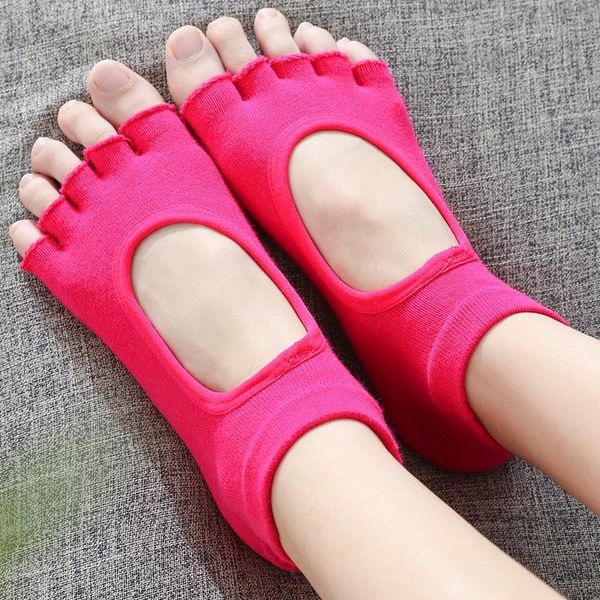 sports socks women cotton yoga backless five toe breathable anti-slip silicone sport pilates gym fitness ballet slippers dance, Black
sports socks women cotton yoga backless five toe breathable anti-slip silicone sport pilates gym fitness ballet slippers dance, Black