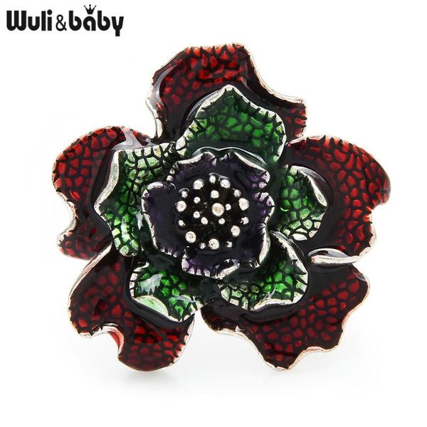 pins, brooches wuli&baby enamel peony flower brooch pins for women gift 2 colors tin alloy vintage style fashion jewelry, Gray 
pins, brooches wuli&baby enamel peony flower brooch pins for women gift 2 colors tin alloy vintage style fashion jewelry, Gray