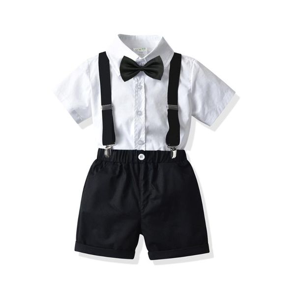 clothing sets boy clothes summer autumn kids boys short sleeve bowtie +suspender pants casual outfit, White
clothing sets boy clothes summer autumn kids boys short sleeve bowtie +suspender pants casual outfit, White