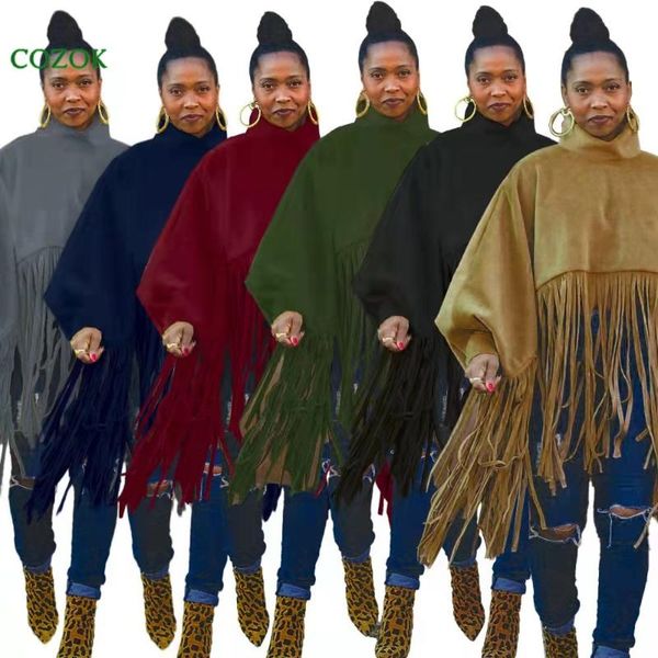women's jackets 6 color 8 yards european and american fashion pure long sleeve tassel sports coat clothing, Black;brown
women's jackets 6 color 8 yards european and american fashion pure long sleeve tassel sports coat clothing, Black;brown
