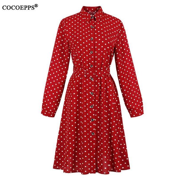 casual dresses s-4xl women red polka dot shirt dress large size 2021 spring single-breasted long plus loose office lady, Black;gray
casual dresses s-4xl women red polka dot shirt dress large size 2021 spring single-breasted long plus loose office lady, Black;gray