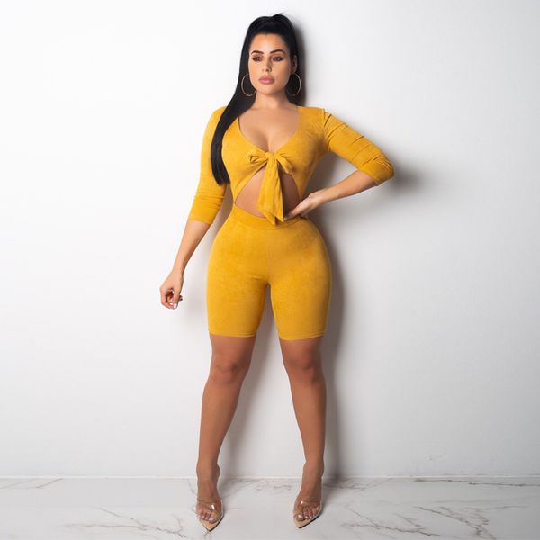 women yellow jumpsuits for 2018 fall winter front bow tie up knitvlothing macacao feminino longo elegante, Black;white
women yellow jumpsuits for 2018 fall winter front bow tie up knitvlothing macacao feminino longo elegante, Black;white