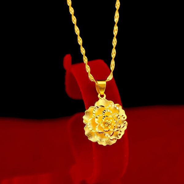 bloomy flower pendant chain 18k yellow gold filled classic women girl pretty wedding party jewelry gift, Silver
bloomy flower pendant chain 18k yellow gold filled classic women girl pretty wedding party jewelry gift, Silver