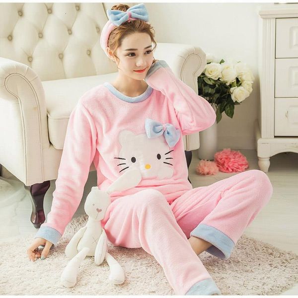women cartoon pajama sets flannel long sleeved suit pajamas set animal warm coral velvet women's winter fashion home clothes, Black;red
women cartoon pajama sets flannel long sleeved suit pajamas set animal warm coral velvet women's winter fashion home clothes, Black;red