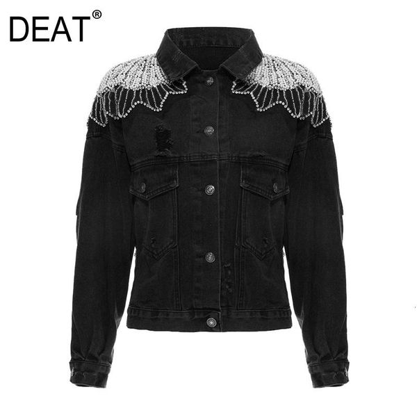 women's jackets deat loose fit rhinestone nailed black denim jacket lapel long sleeve women coat fashion tide autumn winter 2021 1k917, Black;brown
women's jackets deat loose fit rhinestone nailed black denim jacket lapel long sleeve women coat fashion tide autumn winter 2021 1k917, Black;brown