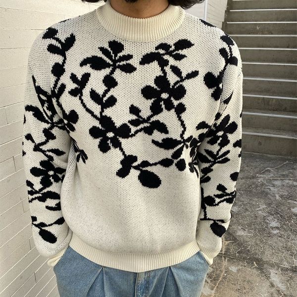 2021 new winter thick flower sweater men's warmth fashion retro casual knitted pullover men knitting sweaters mens clothes 0swl, White;black
2021 new winter thick flower sweater men's warmth fashion retro casual knitted pullover men knitting sweaters mens clothes 0swl, White;black