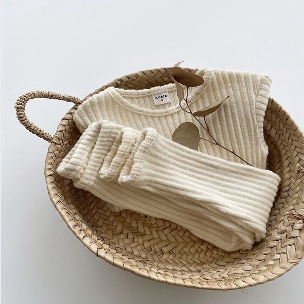 2021 new spring baby waffle pajamas sets thick warm long sleeve home suits sleep swear kids clothes yn001, White
2021 new spring baby waffle pajamas sets thick warm long sleeve home suits sleep swear kids clothes yn001, White
