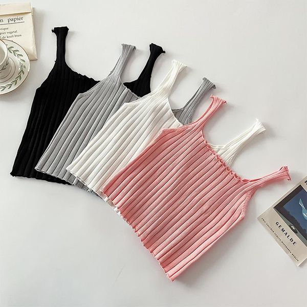 women's tanks & camis 2021 summer short white knitted bottoming camisole feminine all-match sleeveless top
women's tanks & camis 2021 summer short white knitted bottoming camisole feminine all-match sleeveless top
