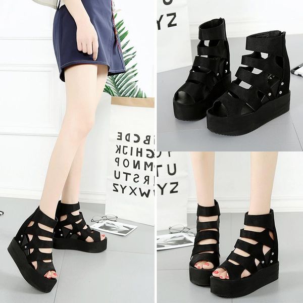 2021 summer all-match female sandal shoes wedge high heels open toe muffins shoe increasing height girls platform high-hee, Black
2021 summer all-match female sandal shoes wedge high heels open toe muffins shoe increasing height girls platform high-hee, Black