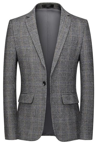 men's suits & blazers grey plaid suit jacket blazer notch lapel single breasted one button spring autumn regular fit casual bussiness c, White;black
men's suits & blazers grey plaid suit jacket blazer notch lapel single breasted one button spring autumn regular fit casual bussiness c, White;black