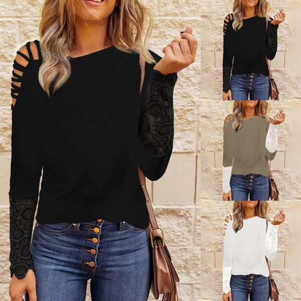 women's blouses & shirts fashion lace sleeve blouse shirt cold shoulder tee casual autumn winter ladies female women long blusas pullo, White
women's blouses & shirts fashion lace sleeve blouse shirt cold shoulder tee casual autumn winter ladies female women long blusas pullo, White