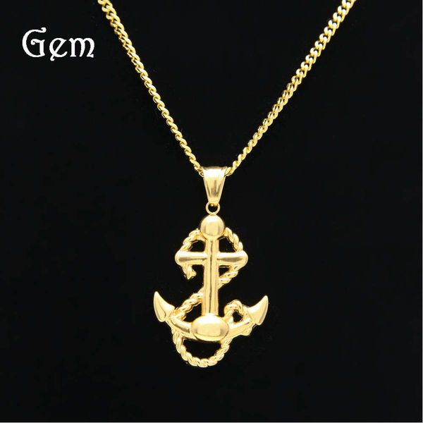 vacuum plating color preserving rope cross anchor men hip hop titanium steel pendant, Silver
vacuum plating color preserving rope cross anchor men hip hop titanium steel pendant, Silver