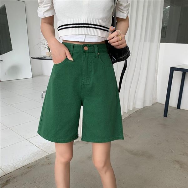 women's shorts hzirip korean solid color high waist wide leg denim female 2021 fashion summer loose thin a-line casual five-point, White;black
women's shorts hzirip korean solid color high waist wide leg denim female 2021 fashion summer loose thin a-line casual five-point, White;black