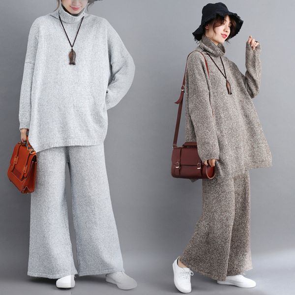 winter knitted fall tracksuit turtleneck sweatshirts for women plus size 2 piece set knit pants suit matching c dnbc, Gray
winter knitted fall tracksuit turtleneck sweatshirts for women plus size 2 piece set knit pants suit matching c dnbc, Gray