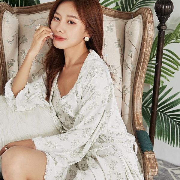 women's sleepwear green women 2pcs rayon robe gown sets v-neck nightgown bathrobe strap nightdress spring loose nightwear, Black;red
women's sleepwear green women 2pcs rayon robe gown sets v-neck nightgown bathrobe strap nightdress spring loose nightwear, Black;red