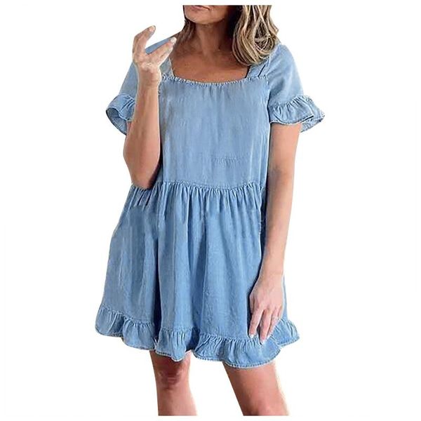 maternity dresses summer sundress solid color denim cupcake dress pregnant women ruffles vestidos loose premama clothes 2021 elegant, White
maternity dresses summer sundress solid color denim cupcake dress pregnant women ruffles vestidos loose premama clothes 2021 elegant, White
