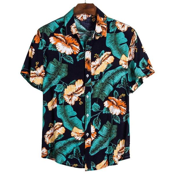 men's casual shirts 2021 arrival hawaiian shirt men one button wild printed short-sleeve blouses, White;black
men's casual shirts 2021 arrival hawaiian shirt men one button wild printed short-sleeve blouses, White;black