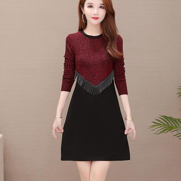 plus size l 5xl party womens dress autumn winter sweater knit ladies vintage long sleeve shiny sequined tassel midi, Black;gray
plus size l 5xl party womens dress autumn winter sweater knit ladies vintage long sleeve shiny sequined tassel midi, Black;gray