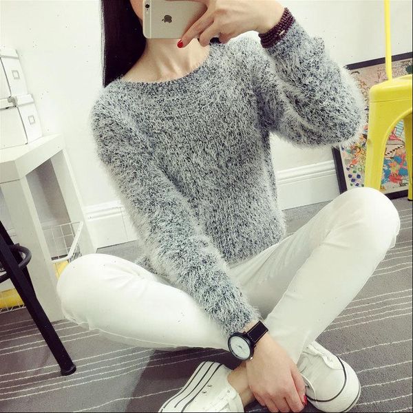 2021 women candy colors sweaters fashion autumn winter warm mohair o neck pullover long sleeve casual loose sweater knitted, White;black
2021 women candy colors sweaters fashion autumn winter warm mohair o neck pullover long sleeve casual loose sweater knitted, White;black