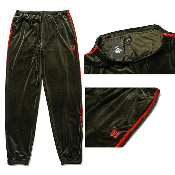 men's pants velvet awge needles sweatpants men women butterfly embroidery x hip hop trousers, Black
men's pants velvet awge needles sweatpants men women butterfly embroidery x hip hop trousers, Black