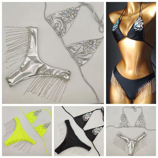 women's swimwear 2021rhinestone bikini diamond crystal swimsuit swimming suit, White;black
women's swimwear 2021rhinestone bikini diamond crystal swimsuit swimming suit, White;black