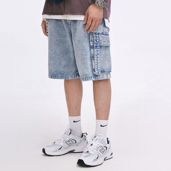 vintage 2021 new solid denim mens ss summer streetwear patchwork pockets shorts casual joggers loose knee length short pants o3vr, White;black
vintage 2021 new solid denim mens ss summer streetwear patchwork pockets shorts casual joggers loose knee length short pants o3vr, White;black