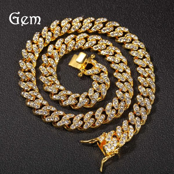street hiphop thick neck chain 12mm diamond inlaid alloy cuban necklace men's rap hip hop trend accessories, Silver
street hiphop thick neck chain 12mm diamond inlaid alloy cuban necklace men's rap hip hop trend accessories, Silver