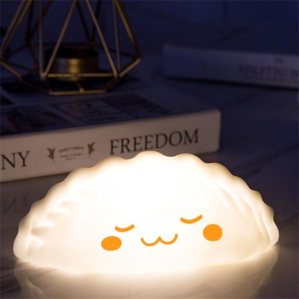 night lights cartoon led light silicone cute dumpling with swith lamp holiday gift for kids child bedroom table decor ornaments
night lights cartoon led light silicone cute dumpling with swith lamp holiday gift for kids child bedroom table decor ornaments