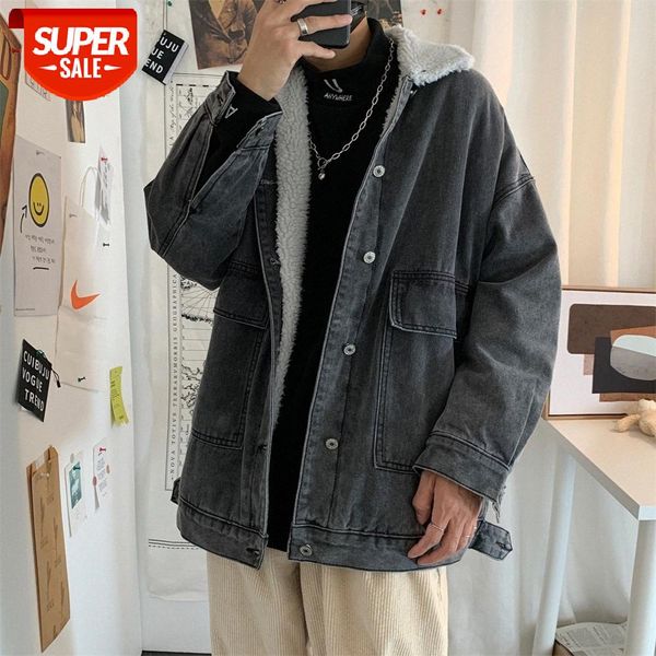 men's plus velvet thick denim jacket trend retro korean loose handsome male student #fo1f, Black;brown
men's plus velvet thick denim jacket trend retro korean loose handsome male student #fo1f, Black;brown