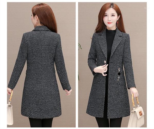 women's wool & blends 2021 autumn winter thick long plaid coat for women loose houndstooth trench female plus size1, Black
women's wool & blends 2021 autumn winter thick long plaid coat for women loose houndstooth trench female plus size1, Black