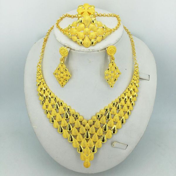 earrings & necklace design fashion dubai gold jewelry set for women nigerian wedding african beads sets, Silver
earrings & necklace design fashion dubai gold jewelry set for women nigerian wedding african beads sets, Silver
