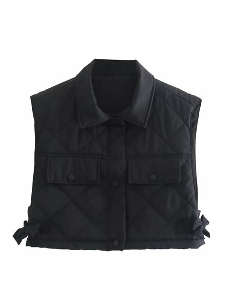 women's jackets stylish chic black pocekts quilting cropped vests women 2021 fashion side buttons tie turn-down collar waistcoat r, Black;brown
women's jackets stylish chic black pocekts quilting cropped vests women 2021 fashion side buttons tie turn-down collar waistcoat r, Black;brown