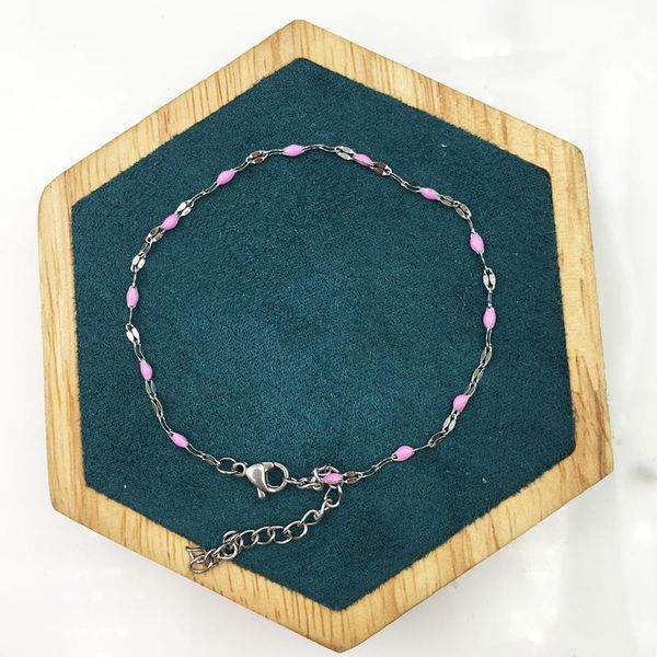 link, chain 16+5cm japanese and korean stainless steel ladies bracelet color dripping diy jewelry will never fade fashion style, Black
link, chain 16+5cm japanese and korean stainless steel ladies bracelet color dripping diy jewelry will never fade fashion style, Black