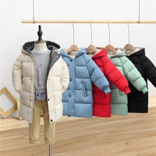 down coat children's padded jacket boys and girls mid-length thick winter hooded kids clothes, Blue;gray
down coat children's padded jacket boys and girls mid-length thick winter hooded kids clothes, Blue;gray