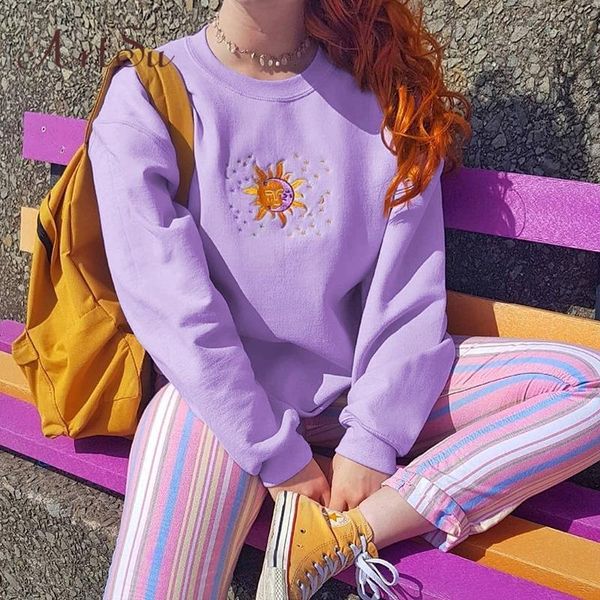 cute purple casual crewneck sweatshirt women long sleeve sweat shirt autumn clothes pullover streetwear ho41541c, Black
cute purple casual crewneck sweatshirt women long sleeve sweat shirt autumn clothes pullover streetwear ho41541c, Black