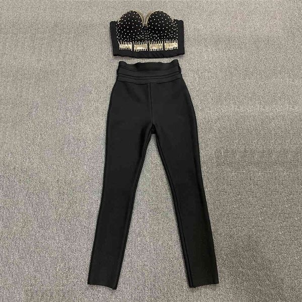 women's two piece pants beaded bandage set & pencil 2 two-piece club party 2021 summer fashion new streetwear o7t0, White
women's two piece pants beaded bandage set & pencil 2 two-piece club party 2021 summer fashion new streetwear o7t0, White