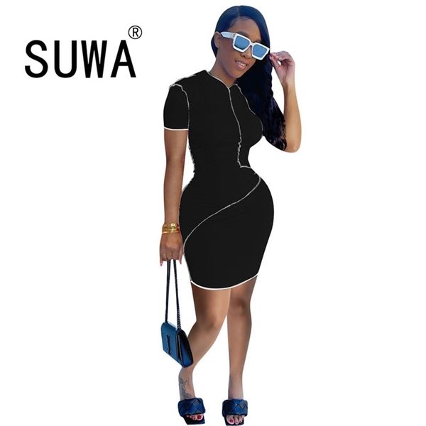 classic black white women dresses summer arrival short sleeve t-shirt bodycon fashion party elegant dress 210525, Black;gray
classic black white women dresses summer arrival short sleeve t-shirt bodycon fashion party elegant dress 210525, Black;gray