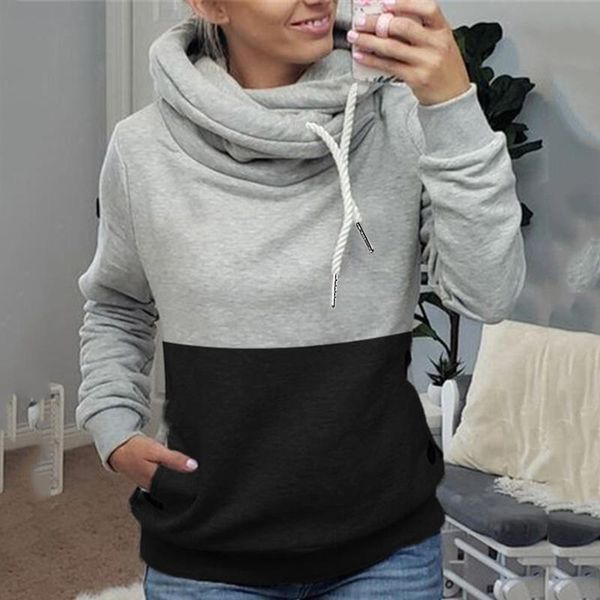 Women's Hoodies & Sweatshirts 40# Patchwork Print Turtleneck Hooded Hoodie Women Long Sleeves Pullover Sweatshirt Drawstring Pockets, Black
Women's Hoodies & Sweatshirts 40# Patchwork Print Turtleneck Hooded Hoodie Women Long Sleeves Pullover Sweatshirt Drawstring Pockets, Black