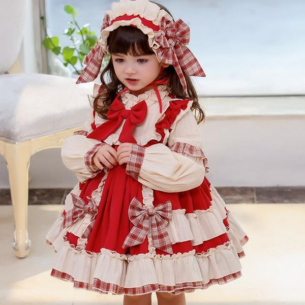 girl's dresses boutique toddler girl lolita dress autumn and winter long-sleeved children's retro princess clothes, Red;yellow
girl's dresses boutique toddler girl lolita dress autumn and winter long-sleeved children's retro princess clothes, Red;yellow