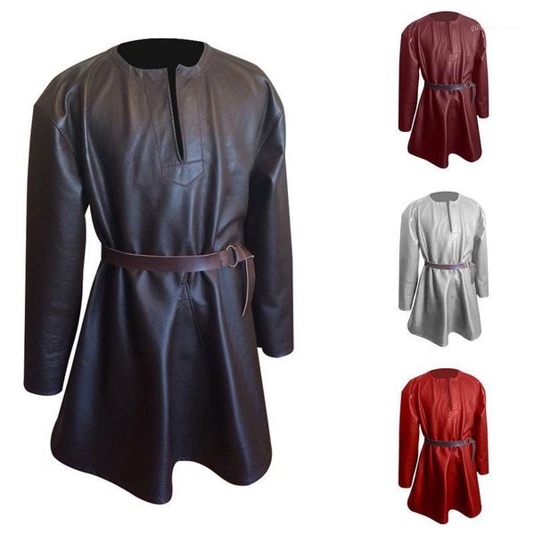 men's fur & faux men steampunk dress fashion pu leather slim medieval costume casual gothic long sleeve belt male plus size 5xl, Black
men's fur & faux men steampunk dress fashion pu leather slim medieval costume casual gothic long sleeve belt male plus size 5xl, Black