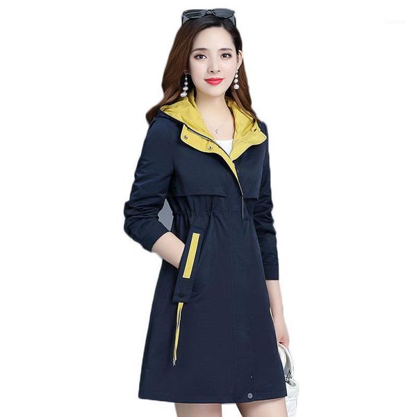 women's jackets 2021 spring autumn casual long hooded windbreaker for women large size slim patchwork jacket and lined female outwear h, Black;brown
women's jackets 2021 spring autumn casual long hooded windbreaker for women large size slim patchwork jacket and lined female outwear h, Black;brown