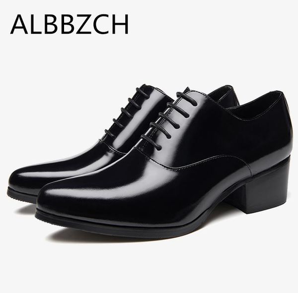 dress shoes genuine leather men high heel pointed toe lace oxford wedding height increase career work jazz dance, Black
dress shoes genuine leather men high heel pointed toe lace oxford wedding height increase career work jazz dance, Black