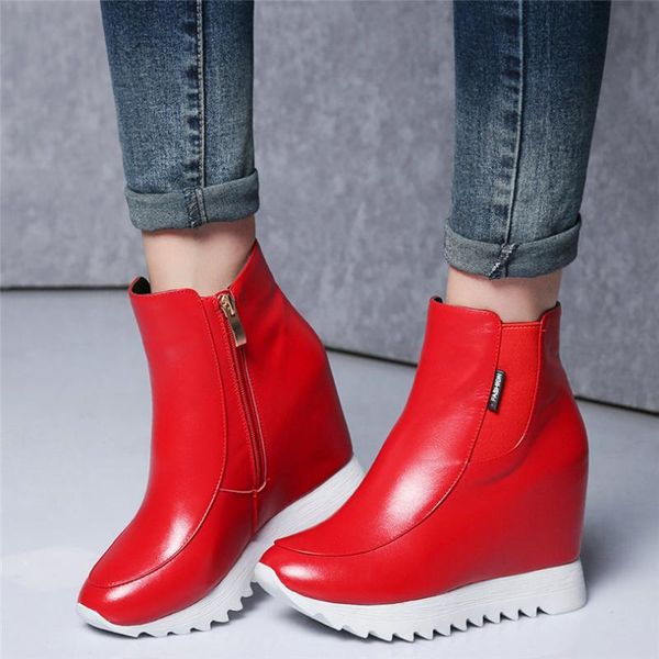 boots punk trainers women genuine leather wedges high heel ankle female round toe platform pumps shoes fashion sneakers, Black
boots punk trainers women genuine leather wedges high heel ankle female round toe platform pumps shoes fashion sneakers, Black